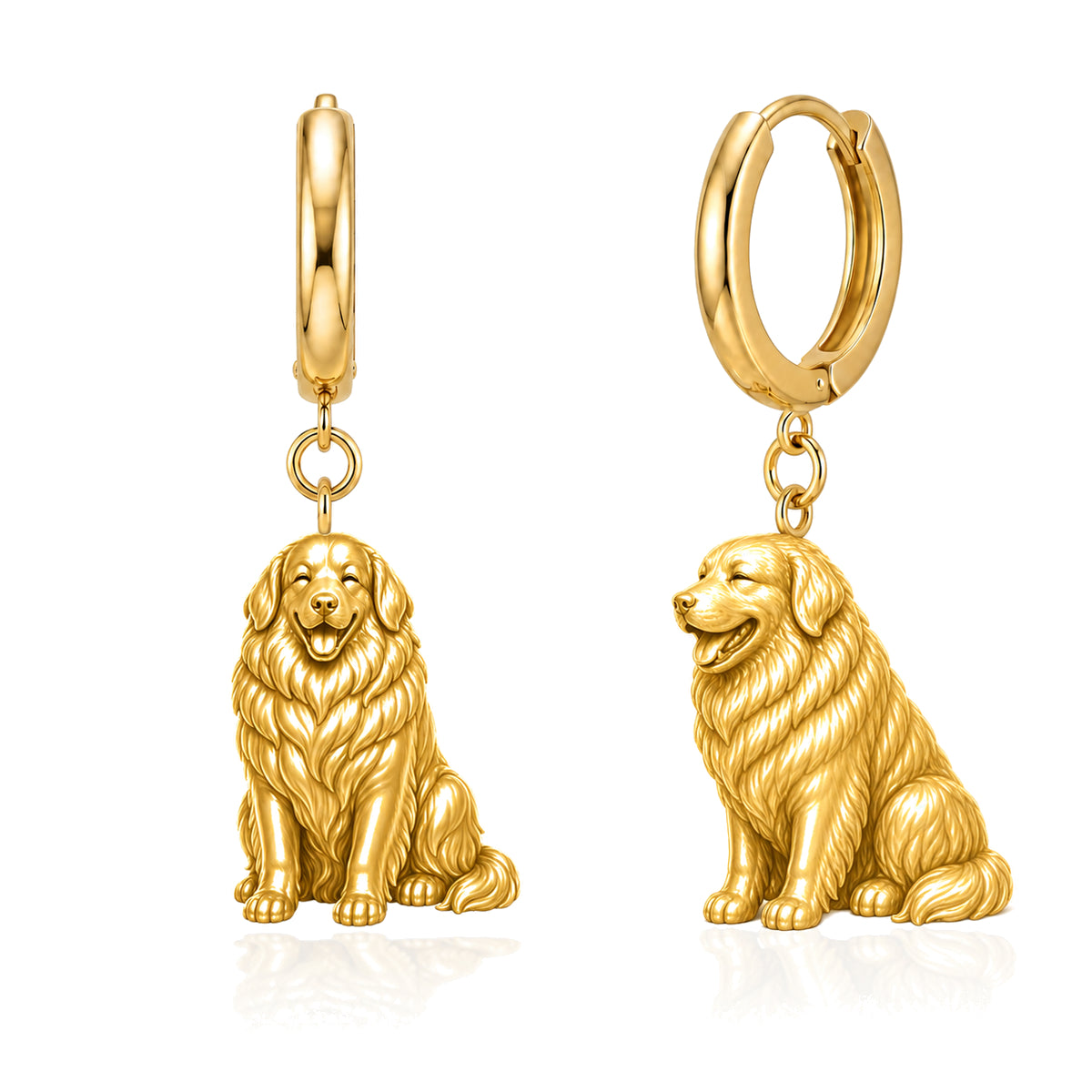 Great Pyrenees personalized companion handcrafted huggie earrings