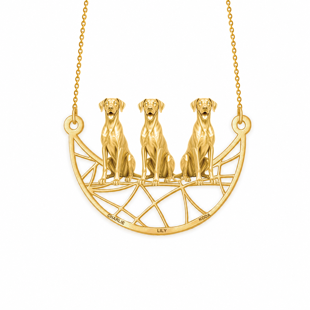 Soulyshine Great Dane natural ears Eternal Paw personalized pets necklace