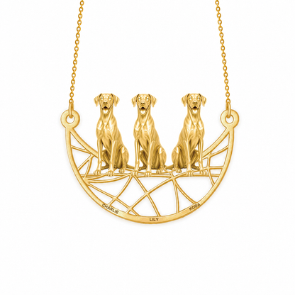 Soulyshine Great Dane natural ears Eternal Paw personalized pets necklace