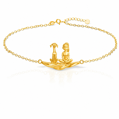 Soulyshine Personalized Girl And Her Greyhound - Handcrafted Bracelet