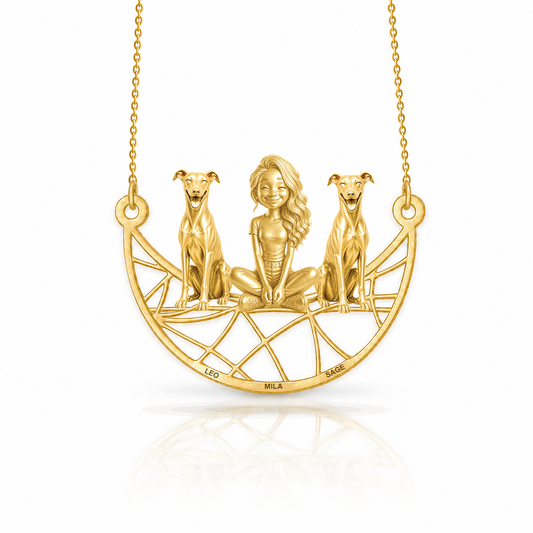 Soulyshine Greyhound personalized companion necklace