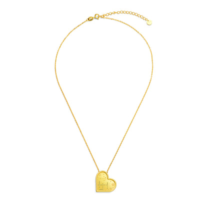 Soulyshine Family Crossword Personalized Love Piece - Necklace in Sterling Silver/14K Gold Vermeil