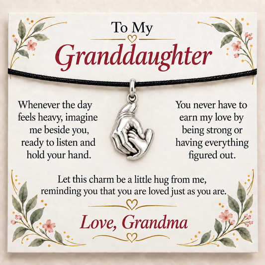 To My Granddaughter: Grandma's Holding Hands Charm Bracelet – A Little Hug