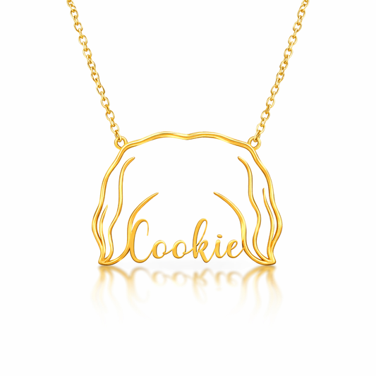 Soulyshine Havanese Whisper of Paws – Personalized Outline Your Pet's Face and Name Necklace