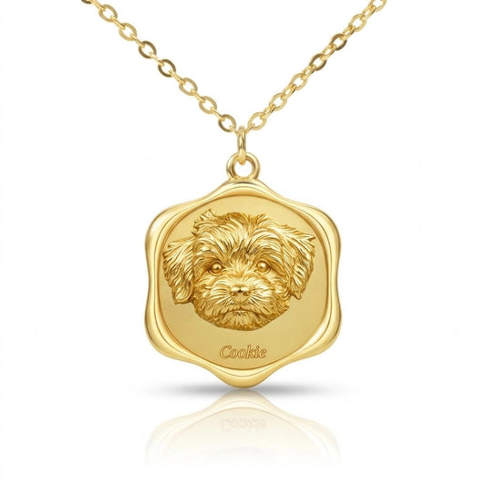 Soulyshine Havanese Precious Paw - Upload Pet Portrait Photo Necklace