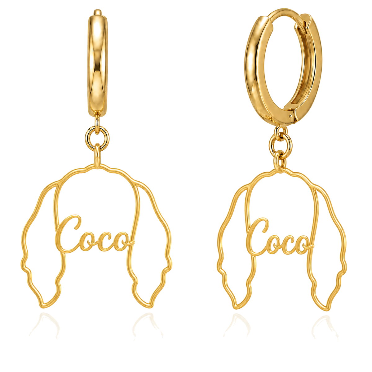 Havanese Coco personalized pet face earrings