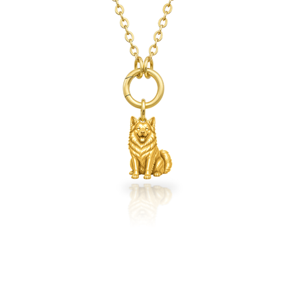 Soulyshine Icelandic Sheepdog Purest Bond Dog Companion Charm Necklace - 18K Gold Vermeil front