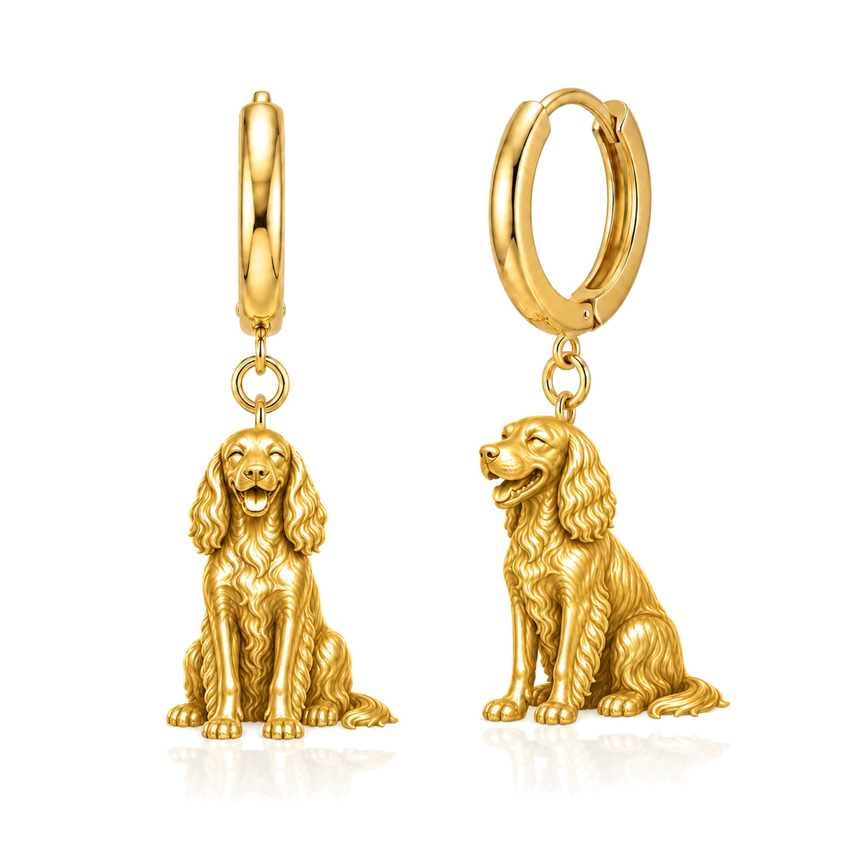 Irish Setter personalized companion handcrafted huggie earrings