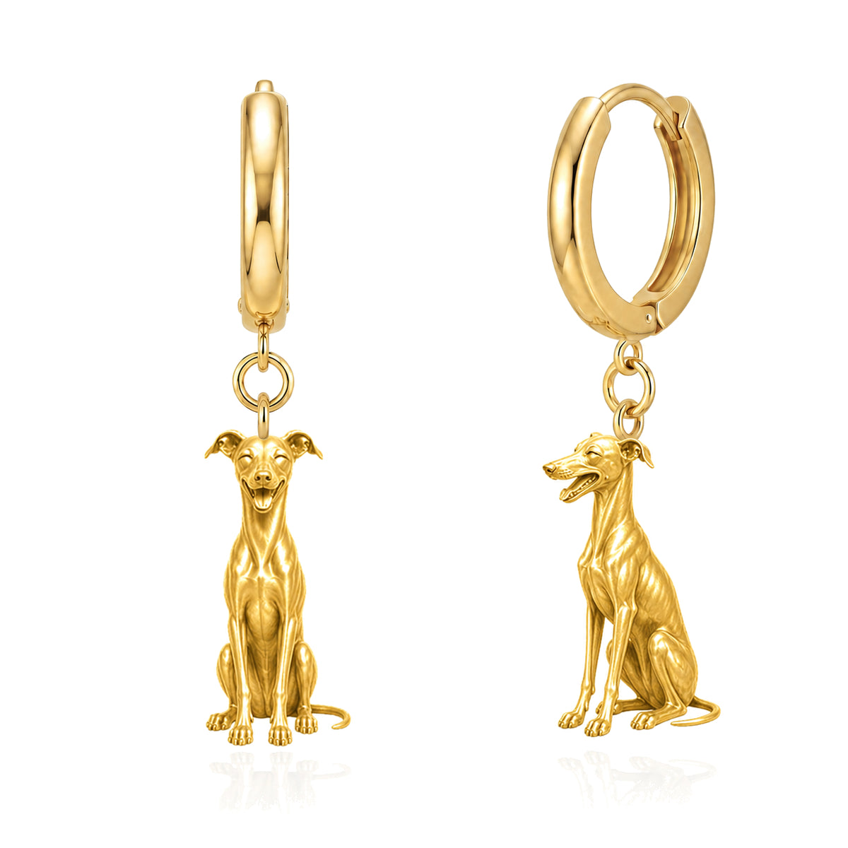 Italian Greyhound personalized companion handcrafted huggie earrings