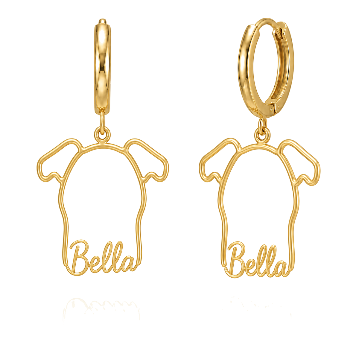 Italian Greyhound Bella personalized pet face earrings