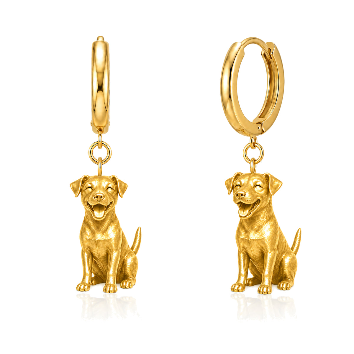 Jack Russell Terrier personalized companion handcrafted huggie earrings
