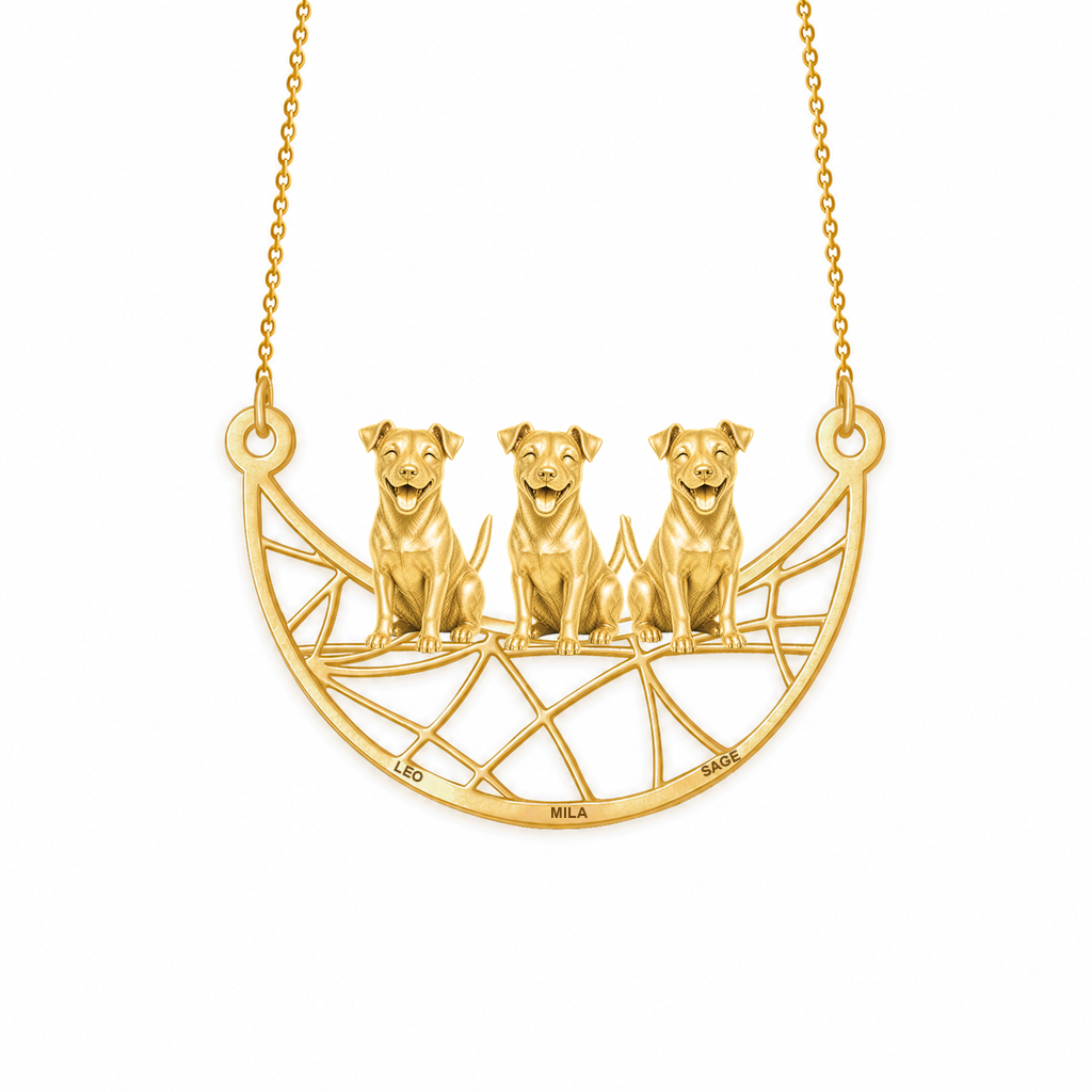 Soulyshine Jack Russell Terrier Eternal Paw personalized pets necklace