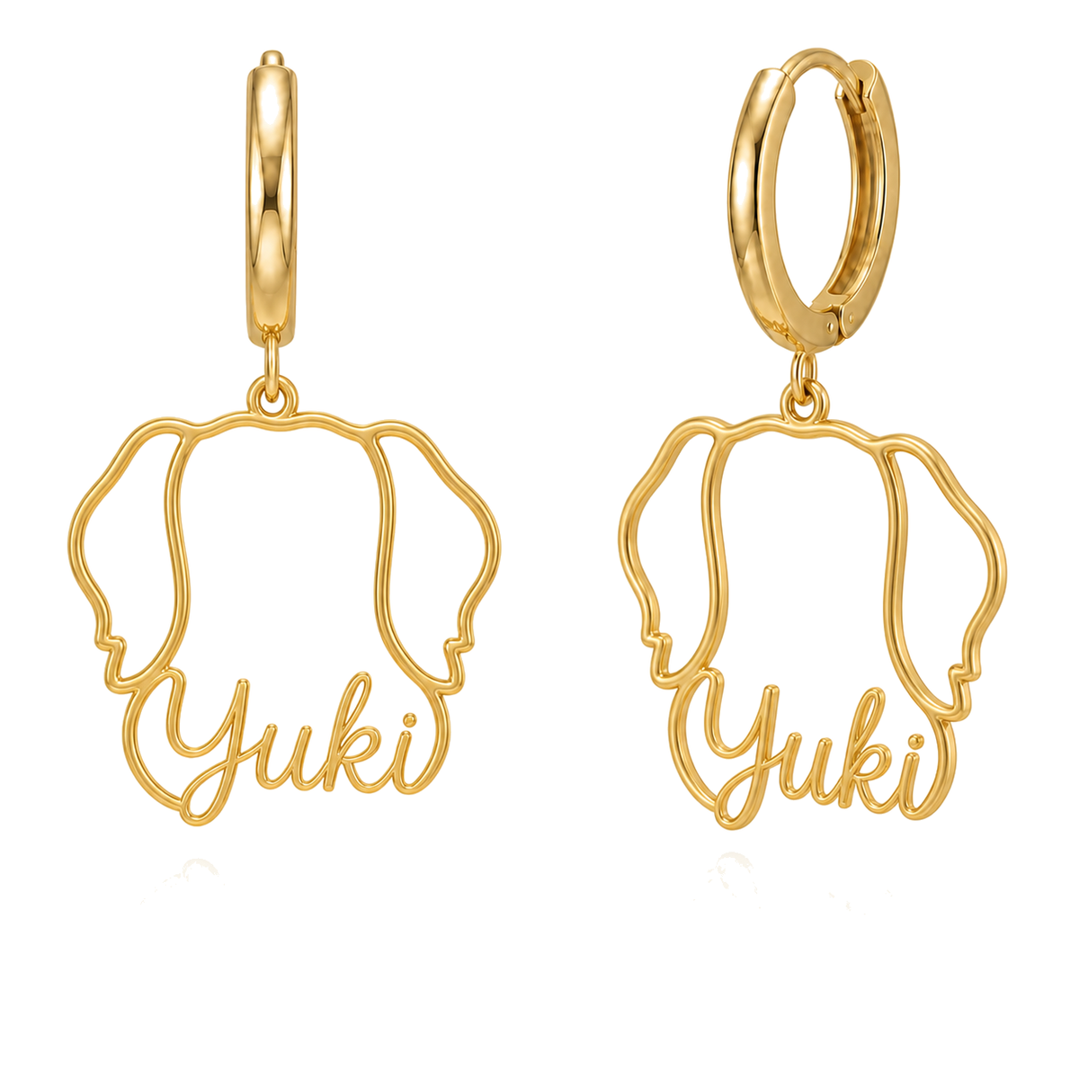 Japanese Chin Yuki personalized pet face earrings