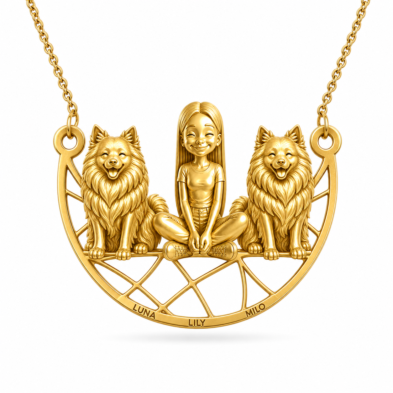 Keeshond - 18K Gold Vermeil - 1st