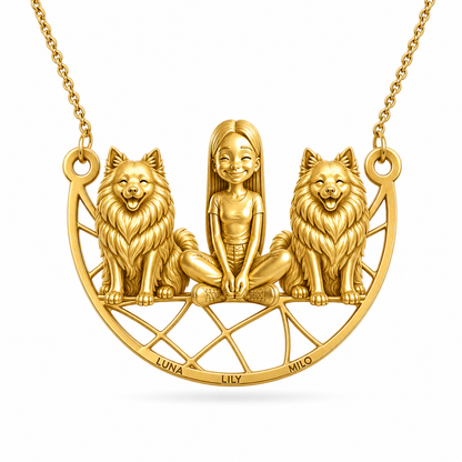 Keeshond - 18K Gold Vermeil - 1st