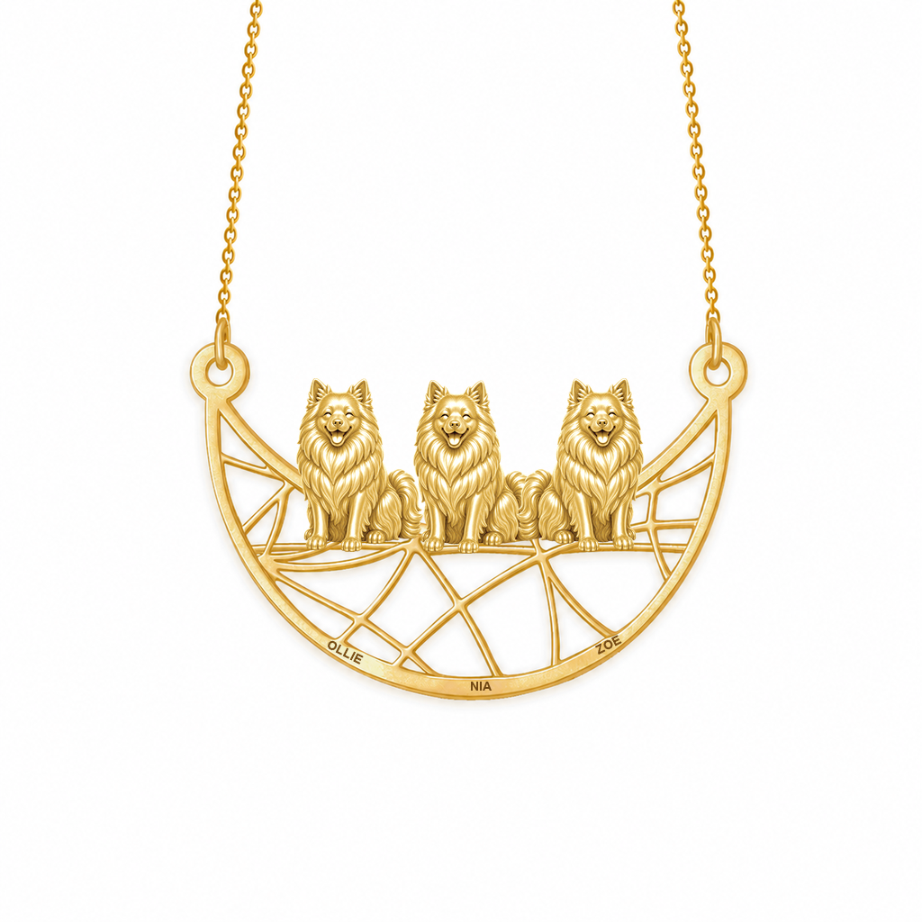 Soulyshine Keeshond Eternal Paw personalized pets necklace