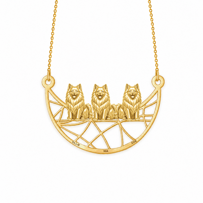 Soulyshine Keeshond Eternal Paw personalized pets necklace