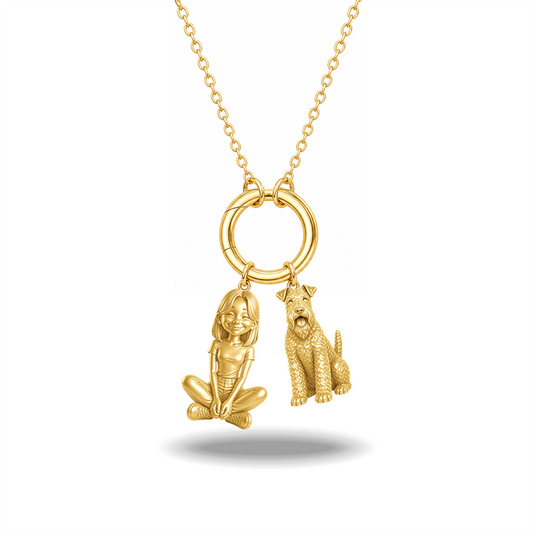 Kerry Blue Terrier - 18K Gold Vermeil - 1st