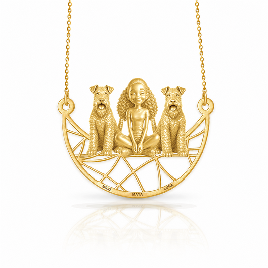 Soulyshine Kerry Blue Terrier personalized companion necklace