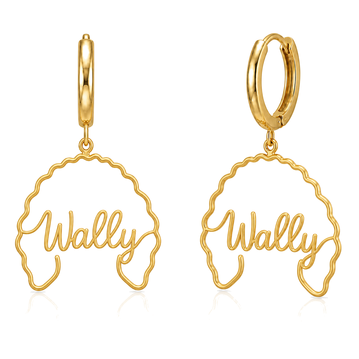Labradoodle Wally personalized pet face earrings