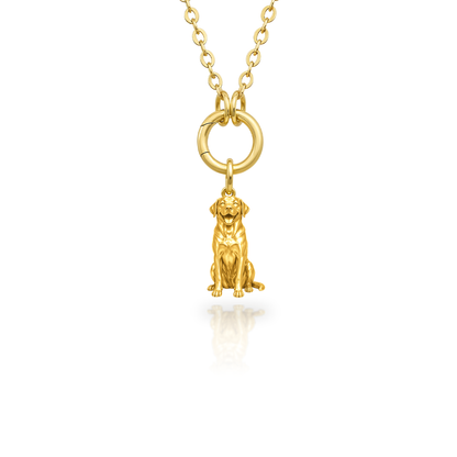 Soulyshine Labrador Retriever Purest Bond Dog Companion Charm Necklace - 18K Gold Vermeil front