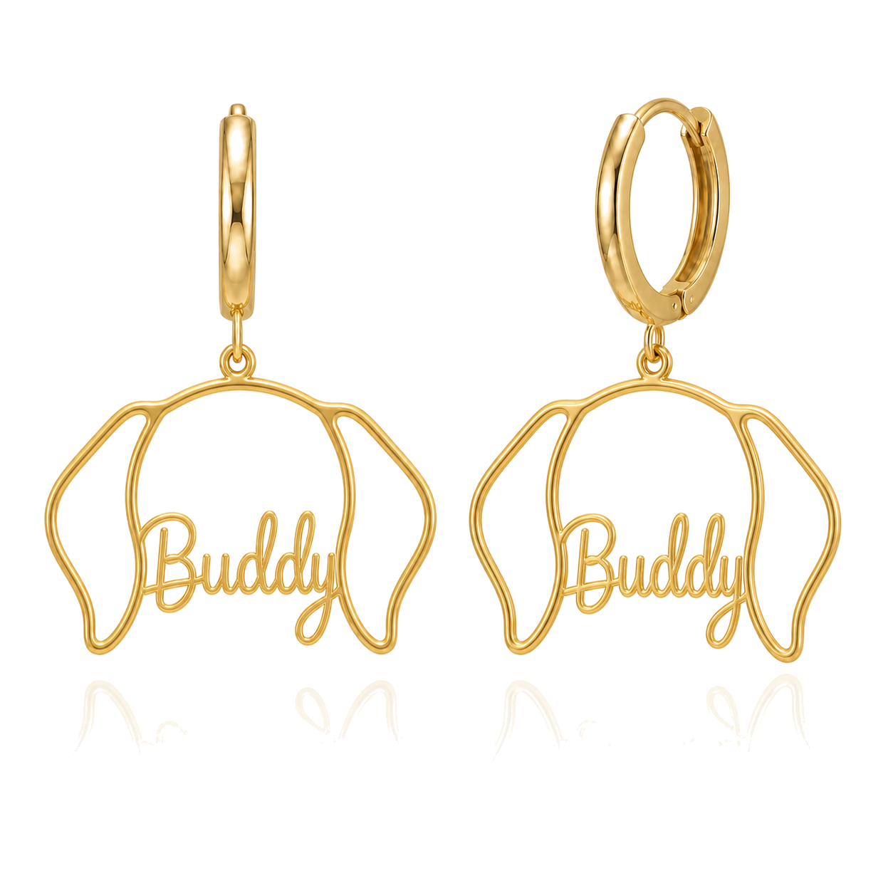 Labrador Retriever Buddy personalized pet face earrings