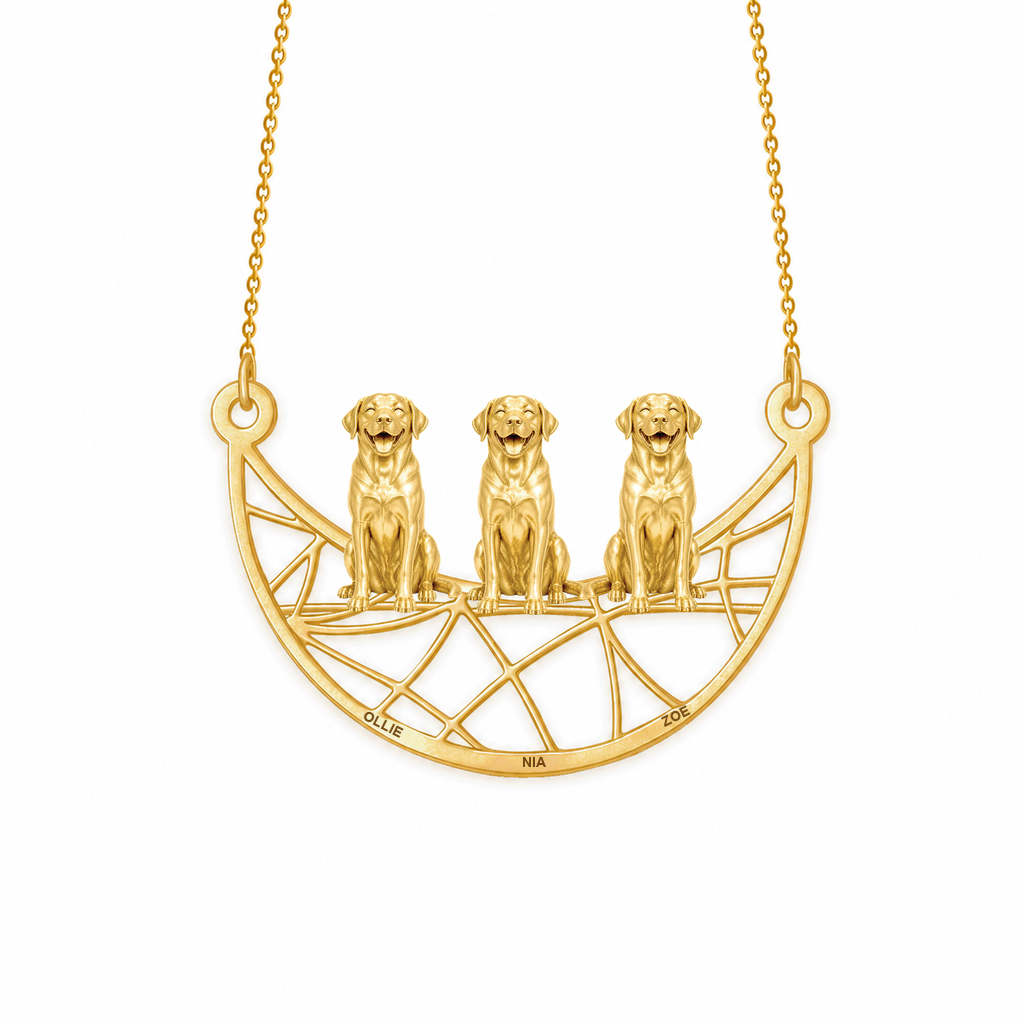 Soulyshine Labrador Retriever Eternal Paw personalized pets necklace