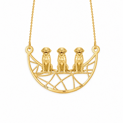 Soulyshine Labrador Retriever Eternal Paw personalized pets necklace