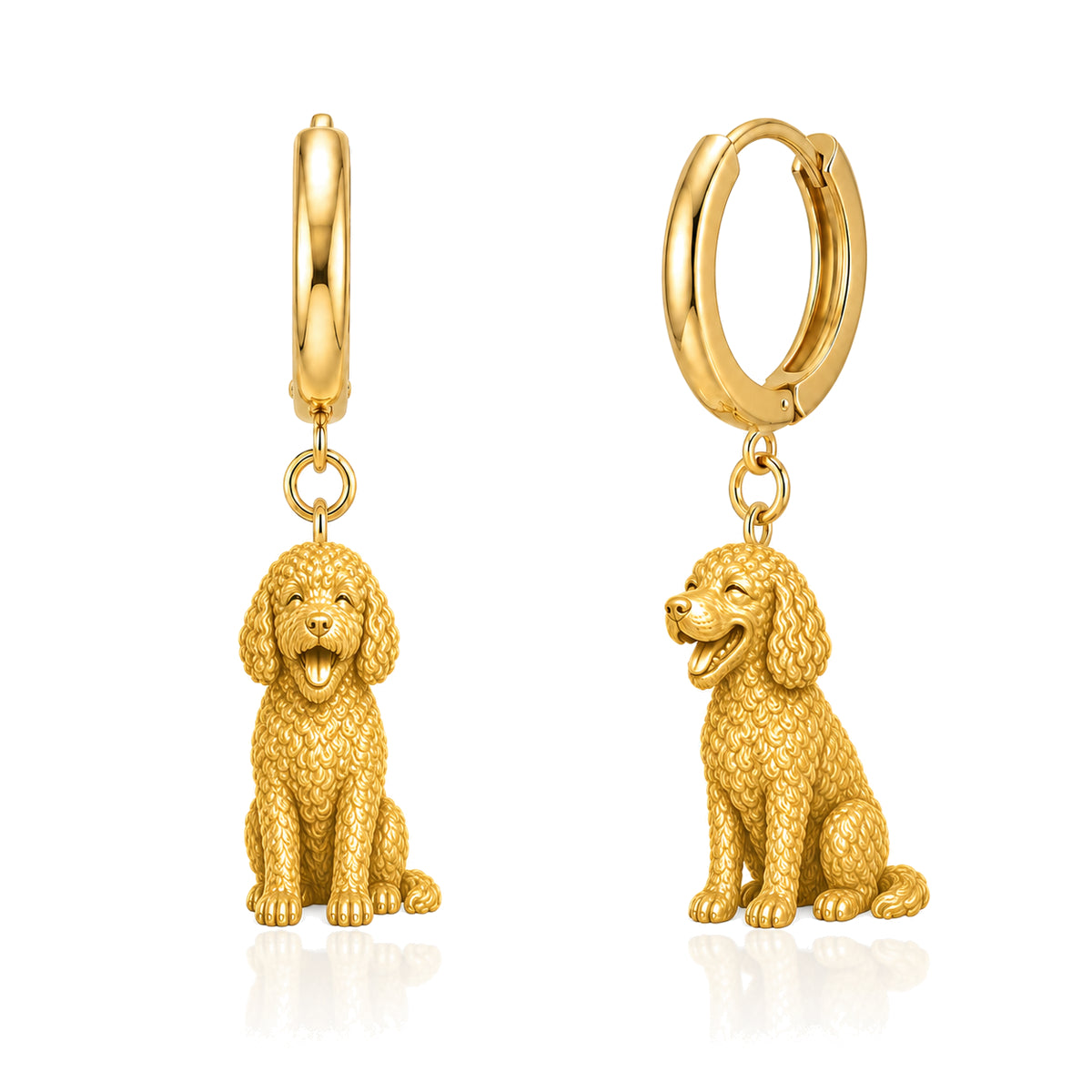 Lagotto Romagnolo personalized companion handcrafted huggie earrings