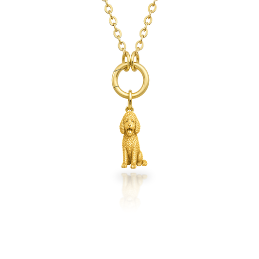 Soulyshine Lagotto Romagnolo Purest Bond Dog Companion Charm Necklace - 18K Gold Vermeil front
