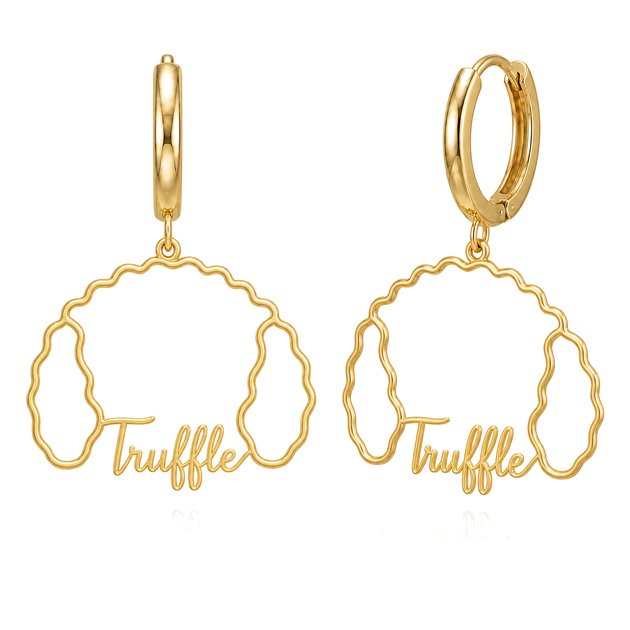 Lagotto Romagnolo Truffle personalized pet face earrings