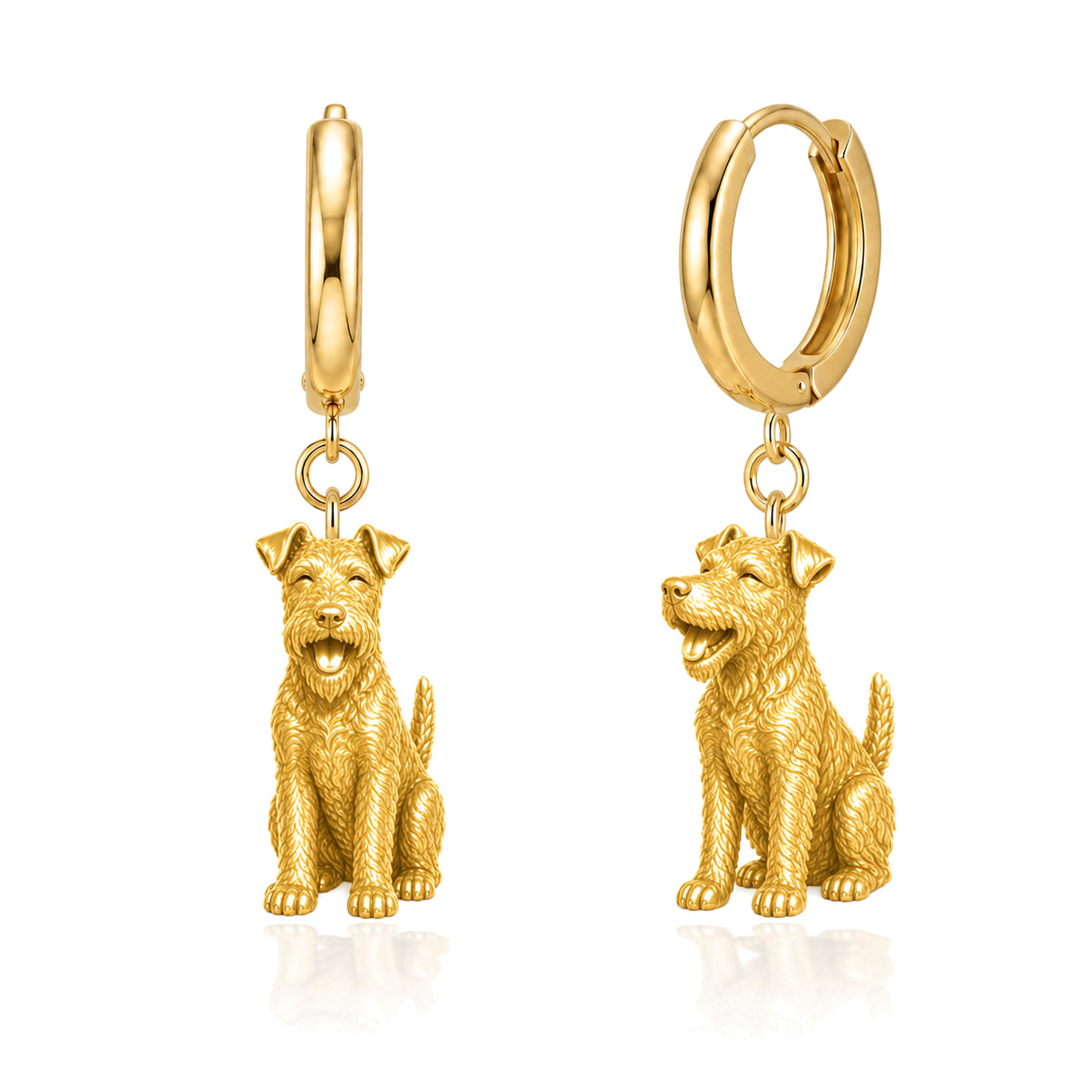 Lakeland Terrier personalized companion handcrafted huggie earrings