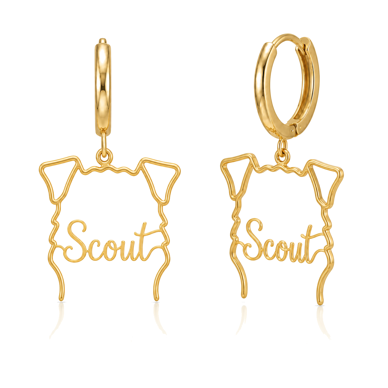 Lakeland Terrier Scout personalized pet face earrings
