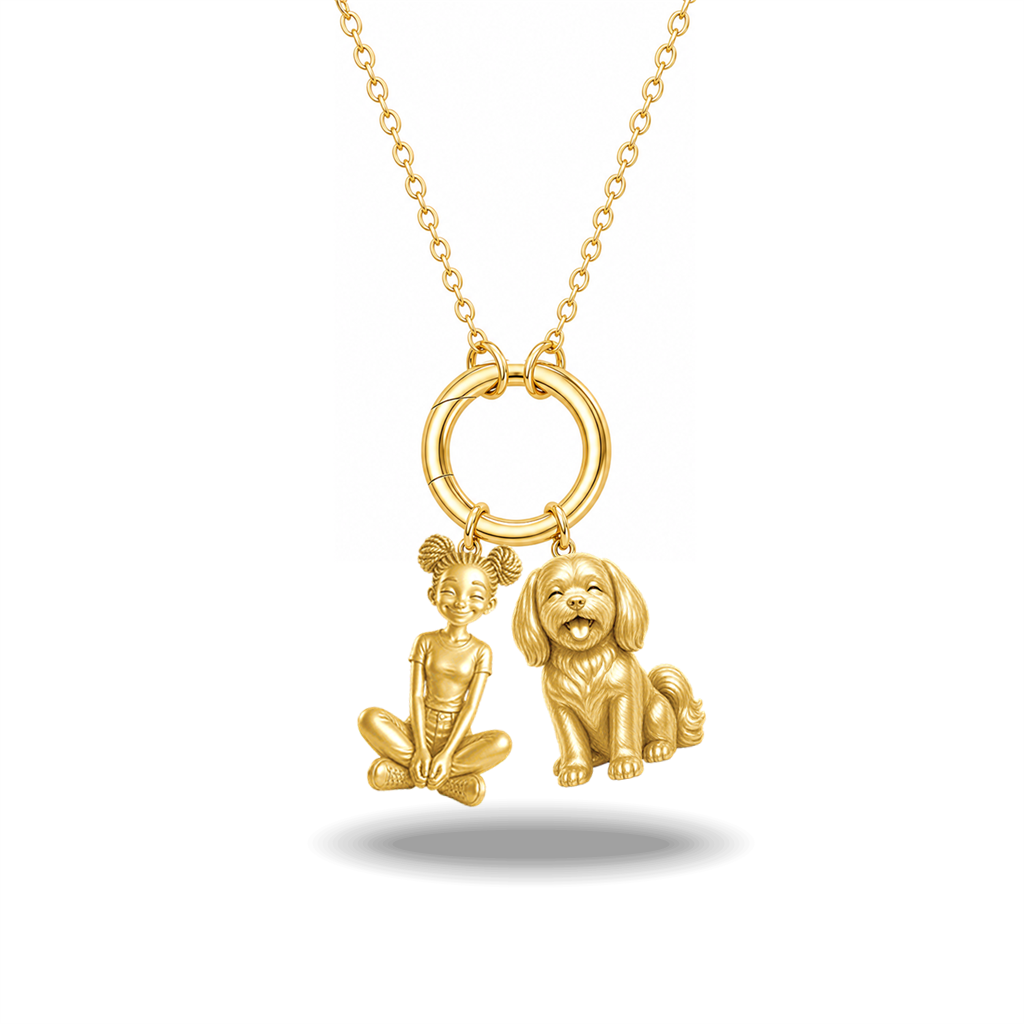 Lhasa Apso puppy cut - 18K Gold Vermeil - 1st