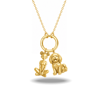 Lhasa Apso puppy cut - 18K Gold Vermeil - 1st