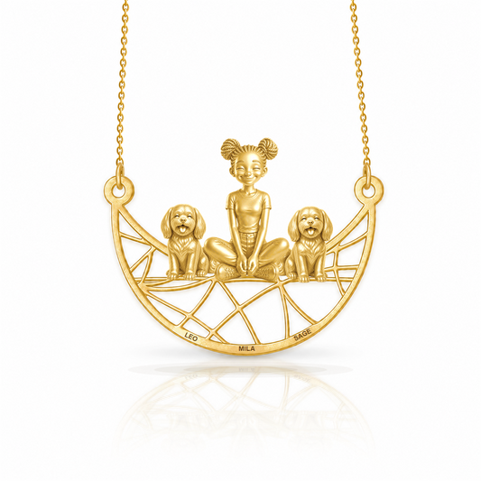 Soulyshine Lhasa Apso puppy cut personalized companion necklace