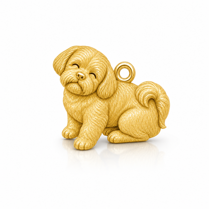 Soulyshine Lhasa Apso puppy cut Personalized Pet Companion Charm Only