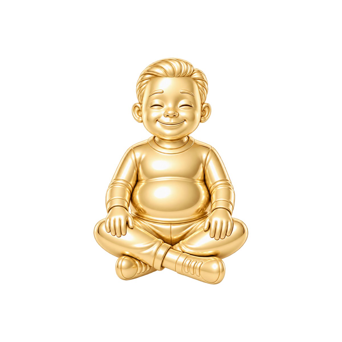 Curvy / Conservative Brushed-Back Hair / Gold — Man Charm | man-charm-2026-09-23