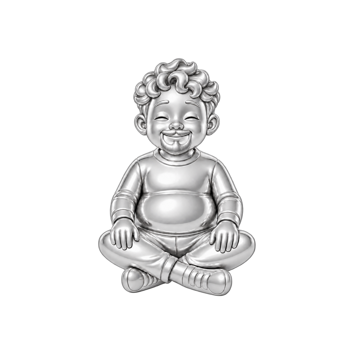 Curvy / Curly Mop & Goatee / Silver — Man Charm | man-charm-2026-09-23