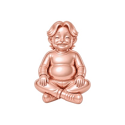 Curvy / Middle-Part Curtain Flow & Beardstache / Rose Gold — Man Charm | man-charm-2026-09-23