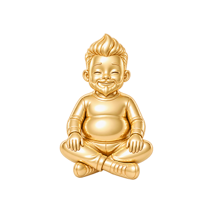 Curvy / Modern Faux Hawk & Ducktail Beard / Gold — Man Charm | man-charm-2026-09-23