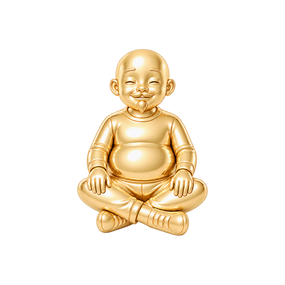 Curvy / Shaved Head & Van Dyke Beard / Gold — Man Charm | man-charm-2026-09-23