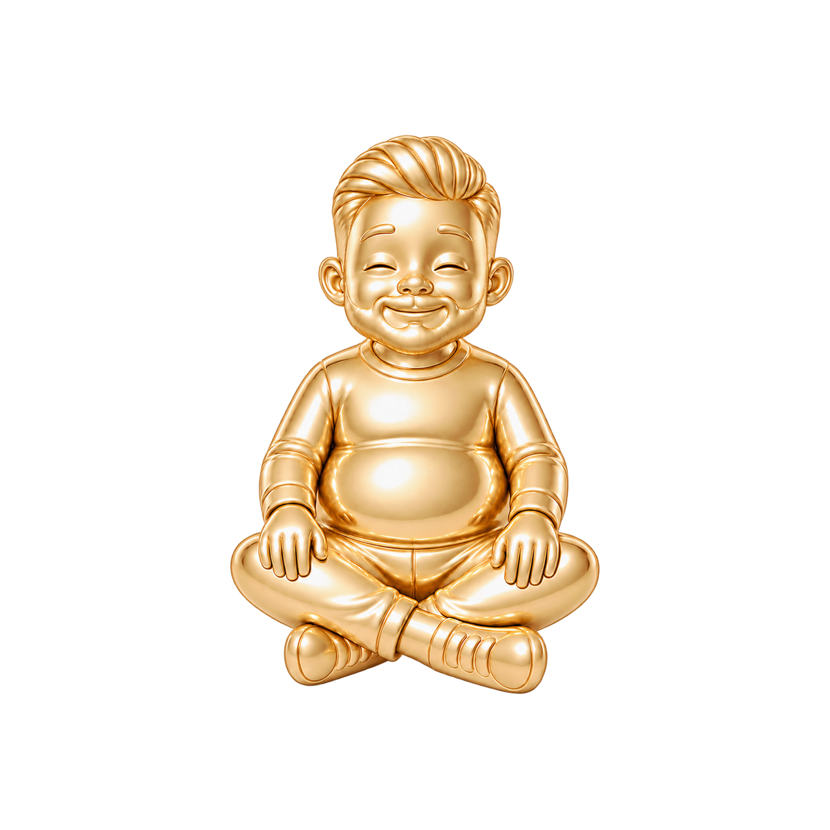Curvy / Short Pompadour & Short Boxed Beard / Gold — Man Charm | man-charm-2026-09-23