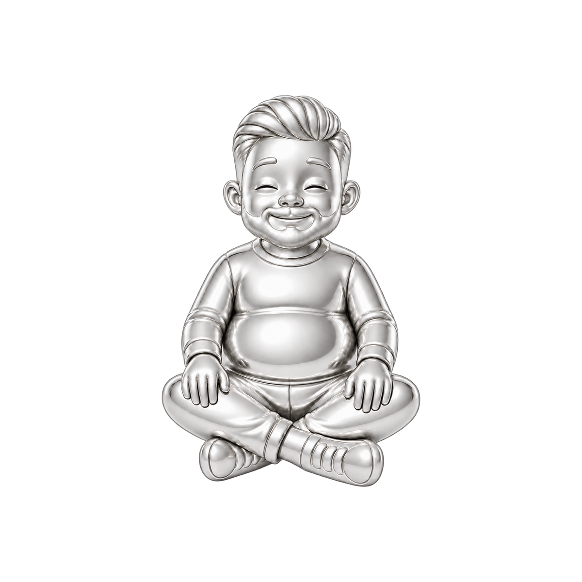 Curvy / Short Pompadour & Short Boxed Beard / Silver — Man Charm | man-charm-2026-09-23