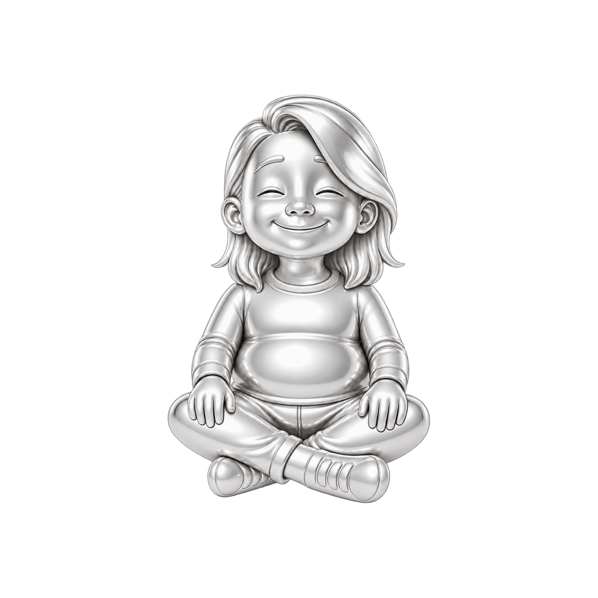 Curvy / Shoulder-Length Hair / Silver — Man Charm | man-charm-2026-09-23