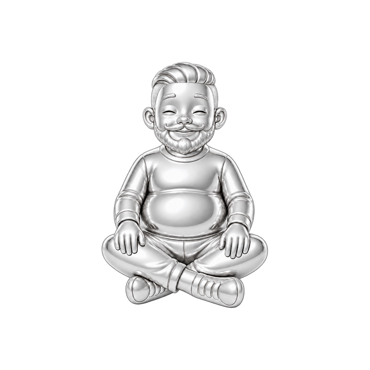 Curvy / Slicked-Back Undercut & Verdi Beard / Silver — Man Charm | man-charm-2026-09-23
