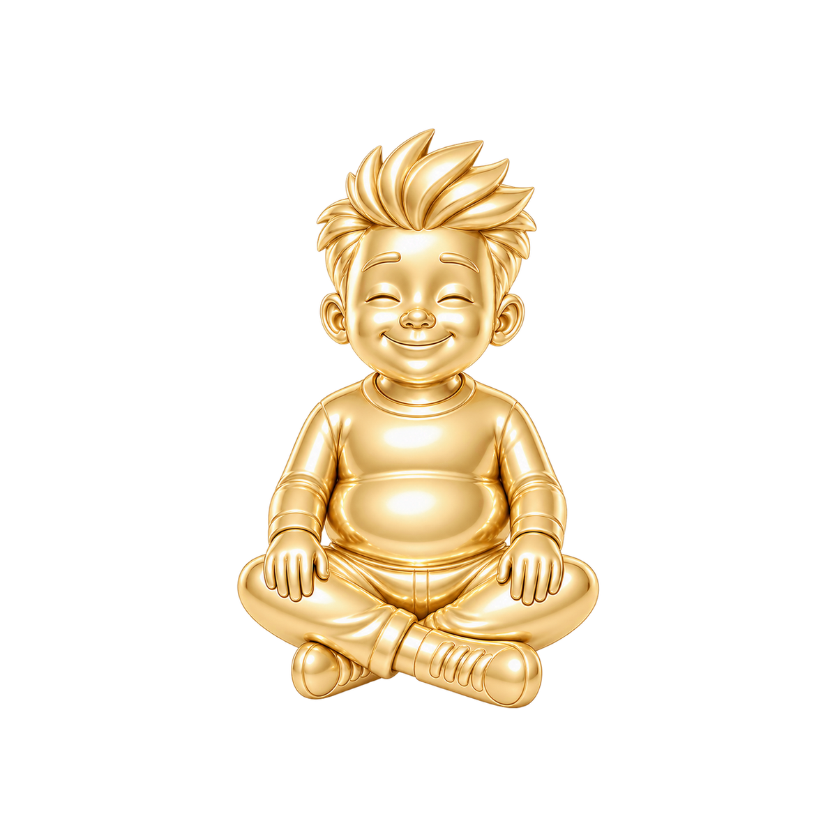 Curvy / Spiky Hair / Gold — Man Charm | man-charm-2026-09-23