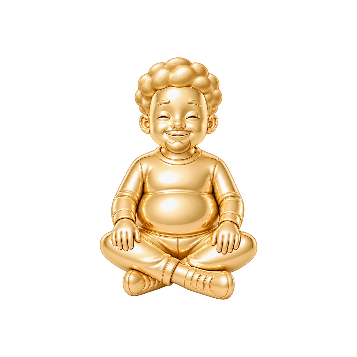 Curvy / Textured Afro & Chin Beard / Gold — Man Charm | man-charm-2026-09-23