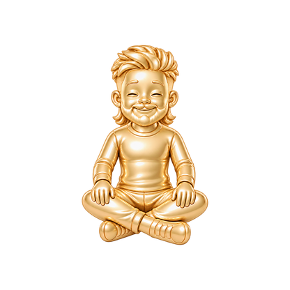 Regular Fit / Burst-Fade Mullet & Tapered Beard / Gold — Man Charm | man-charm-2026-09-23