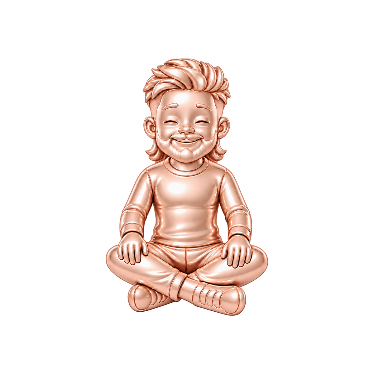 Regular Fit / Burst-Fade Mullet & Tapered Beard / Rose Gold — Man Charm | man-charm-2026-09-23